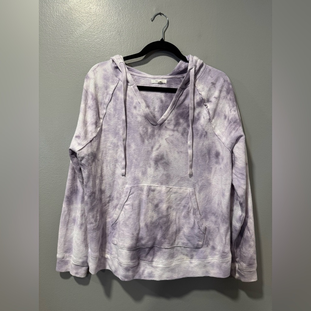 Maurices Purple Tie-Dye Hoodie Sweater